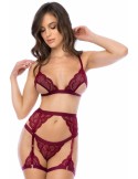 Ensemble 3 pièces couleur framboise - MAL8872ROSW