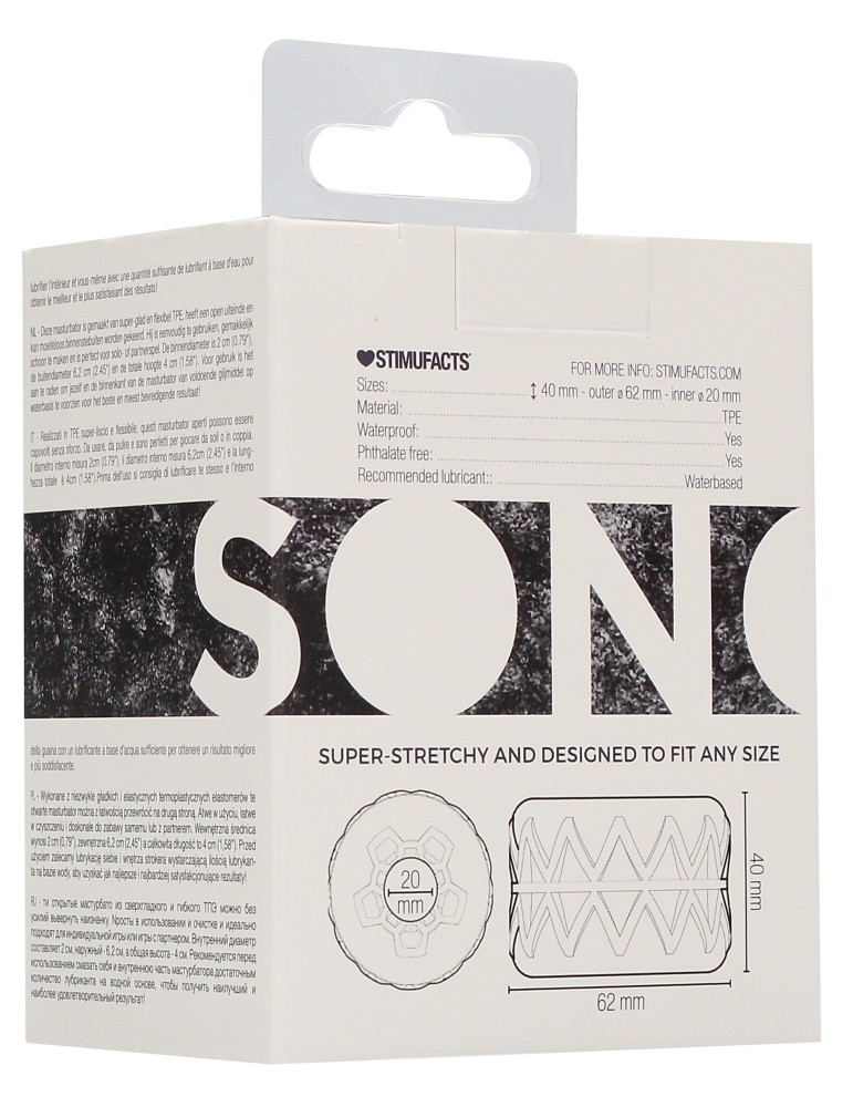 Anneau de masturbation Réversible Textured Sono n°92