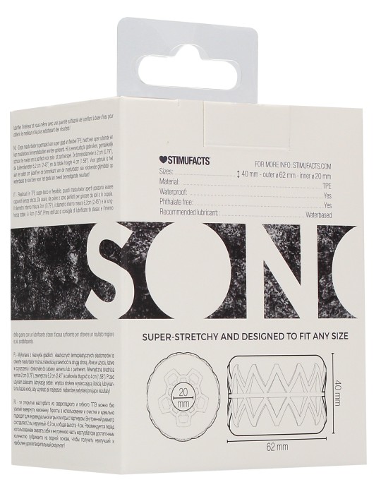 Anneau de masturbation Réversible Textured Sono n°92