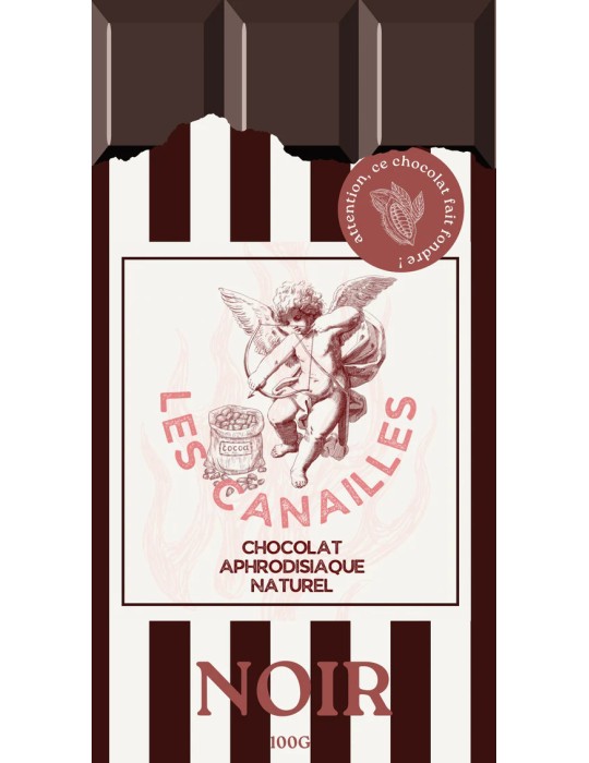 Tablette de Chocolat Aphrodisiaque Noir 100g