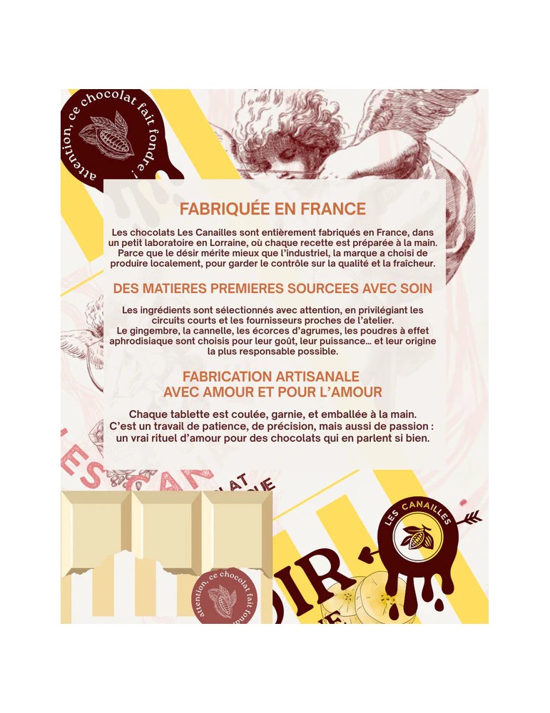 Tablette de Chocolat Aphrodisiaque Noir 100g