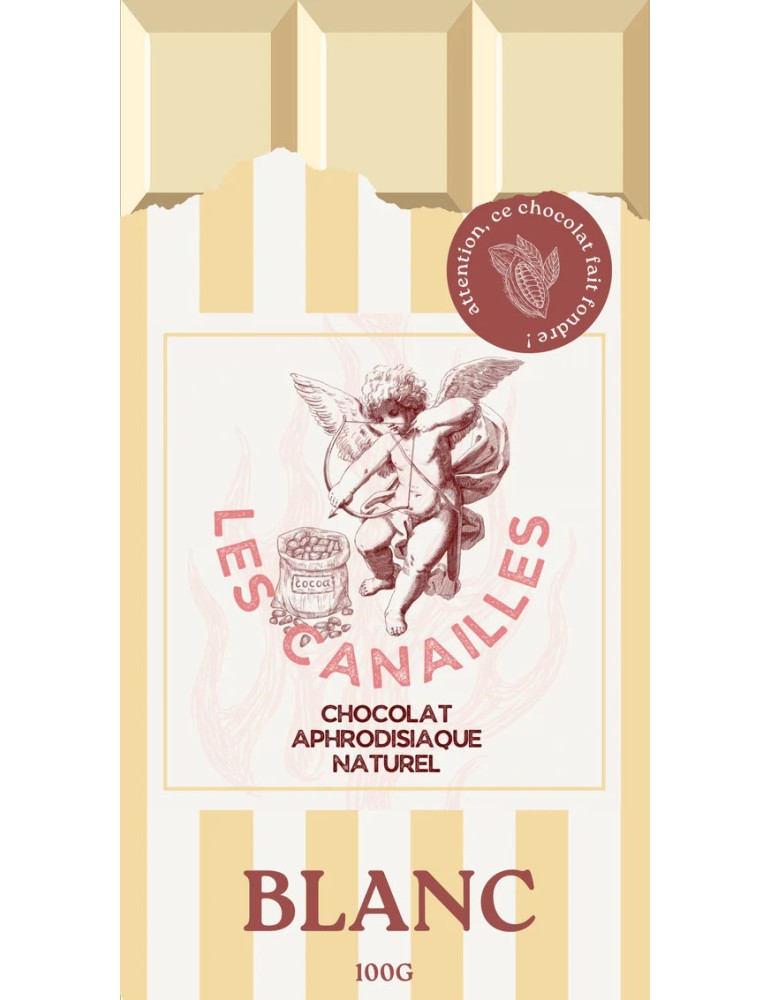 Tablette de Chocolat Aphrodisiaque blanc 100 g