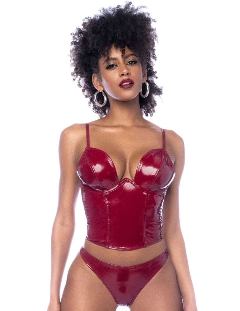 Ensemble 2 pièces en vinyle bordeaux - MAL2761GLWN Ensemble 2 pièces en vinyle bordeaux - MAL2761GLWN