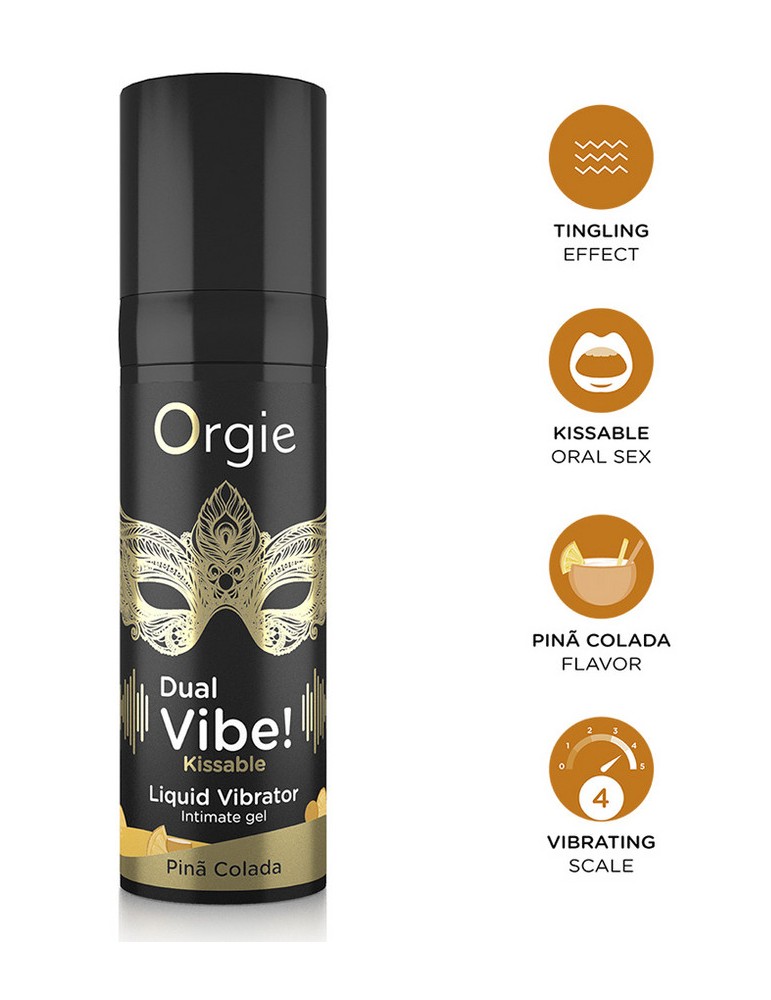 Gel Stimulant Dual Vibe Pina Colada 15ml