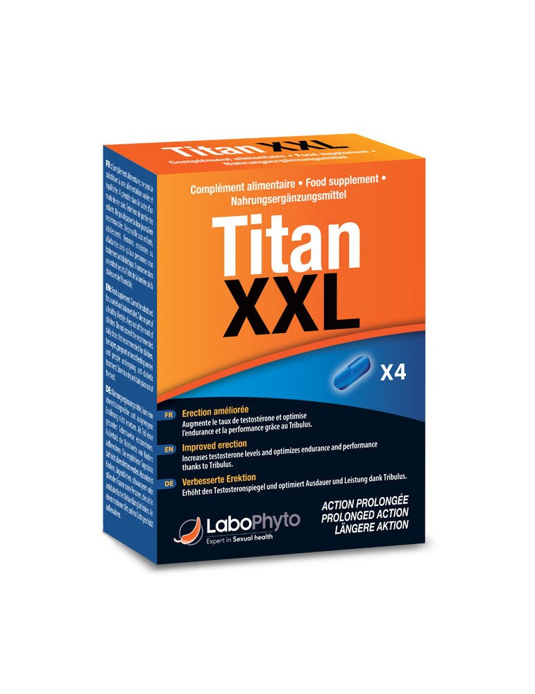 Titan XXL Stimulant Action prolongée 4 gélules Titan XXL Stimulant Action prolongée 4 gélules