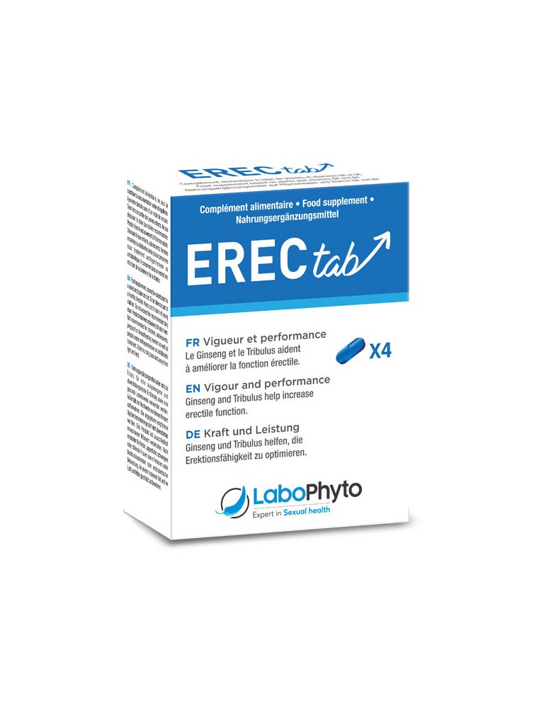 Stimulant d'érection Erec Tab 4 gélules Stimulant d'érection Erec Tab 4 gélules