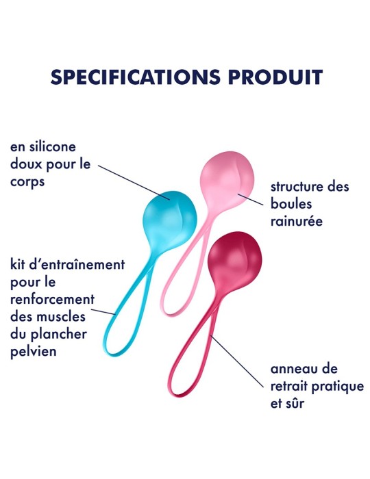 Kit de 3 boules de geisha - 3.8 cm