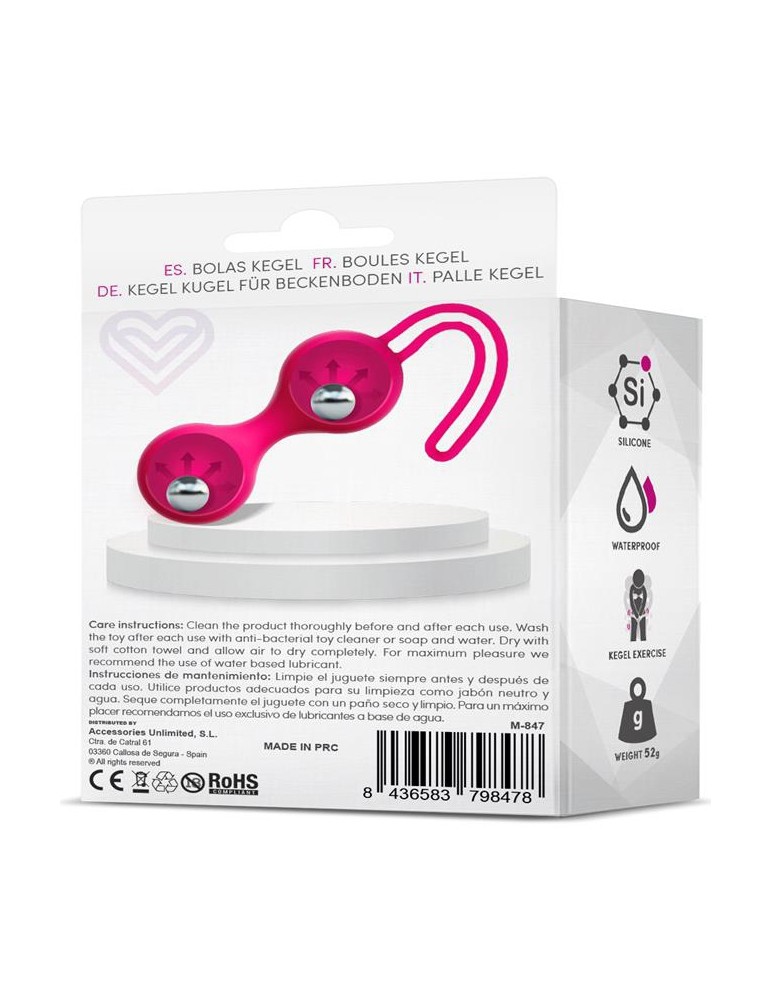 Boules de Kegel Fitty 2 Rose 3cm - Poids 52gr