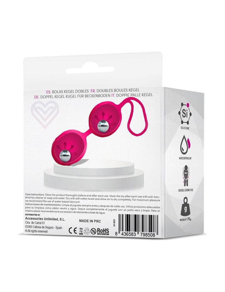 Boules Geisha 9 x 3.5cm - Poids 70gr Rose