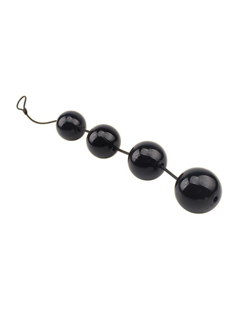 Boules anales Rubicon L 35 x 6cm Noires