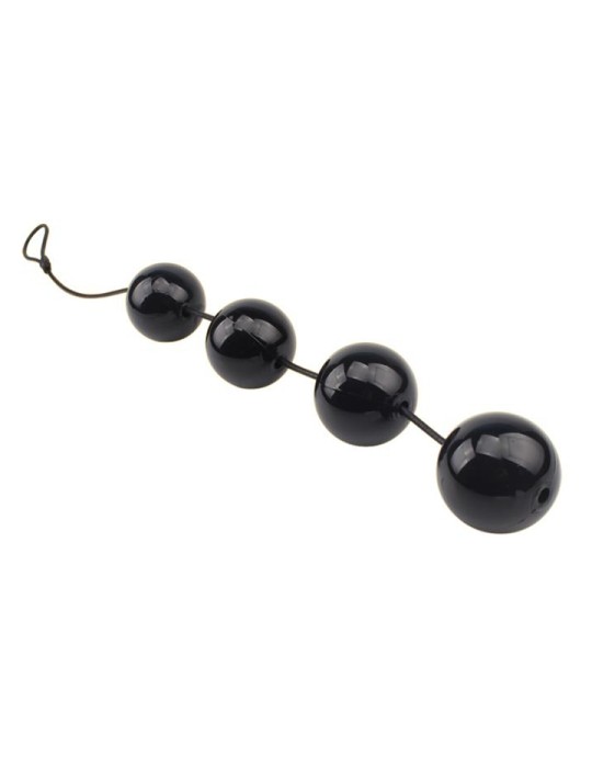 Boules anales Rubicon L 35 x 6cm Noires
