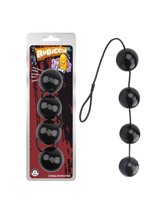 Boules anales Rubicon L 35 x 6cm Noires