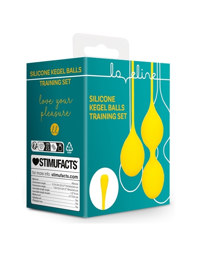 Boules de Kegel en silicone Balls Training Jaunes