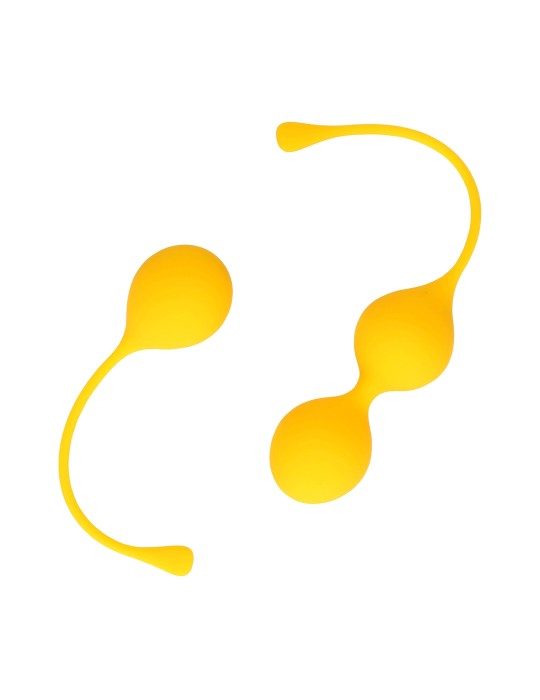 Boules de Kegel en silicone Balls Training Jaunes