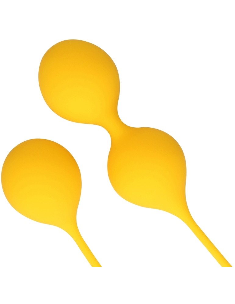 Boules de Kegel en silicone Balls Training Jaunes