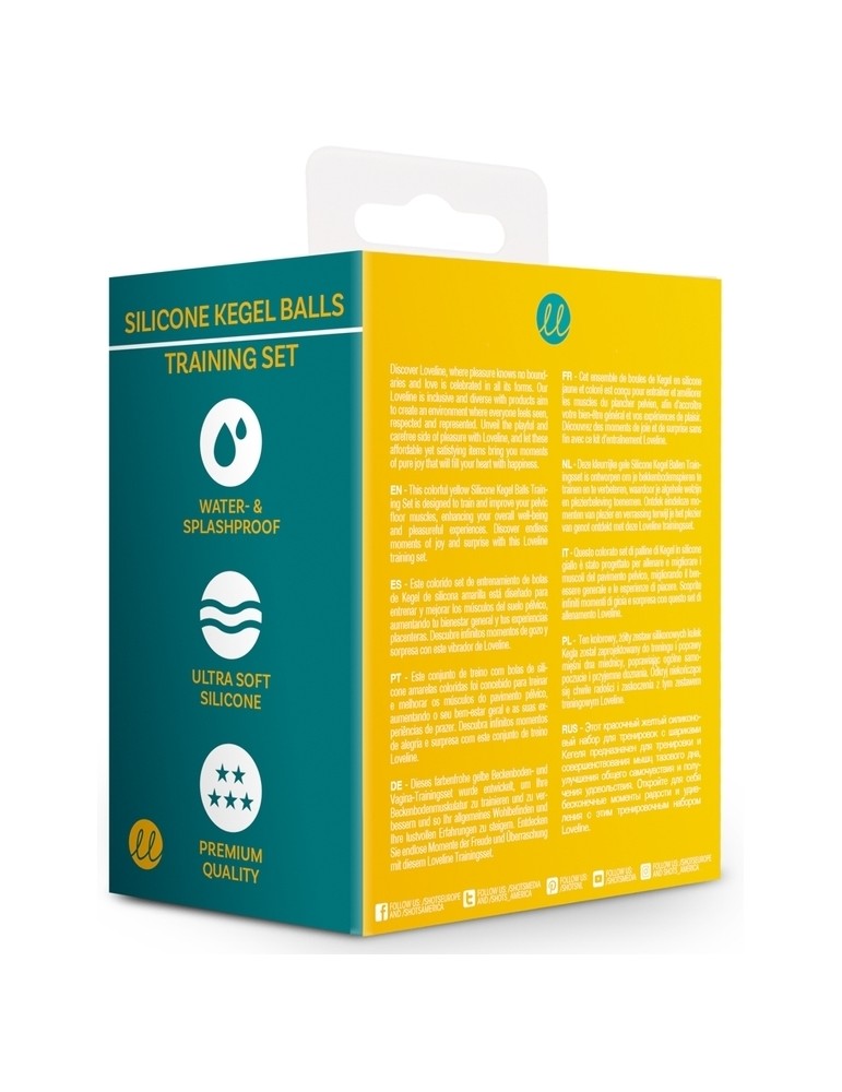 Boules de Kegel en silicone Balls Training Jaunes