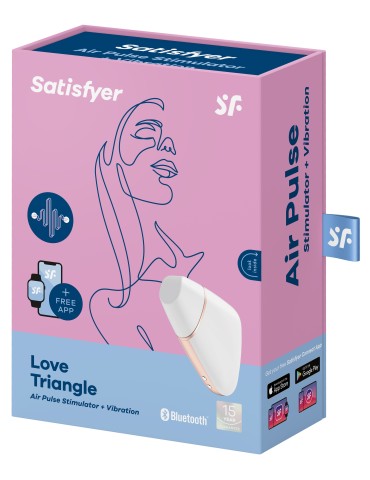 Stimulateur de clitoris connecté Love Triangle Satisfyer Blanc 2