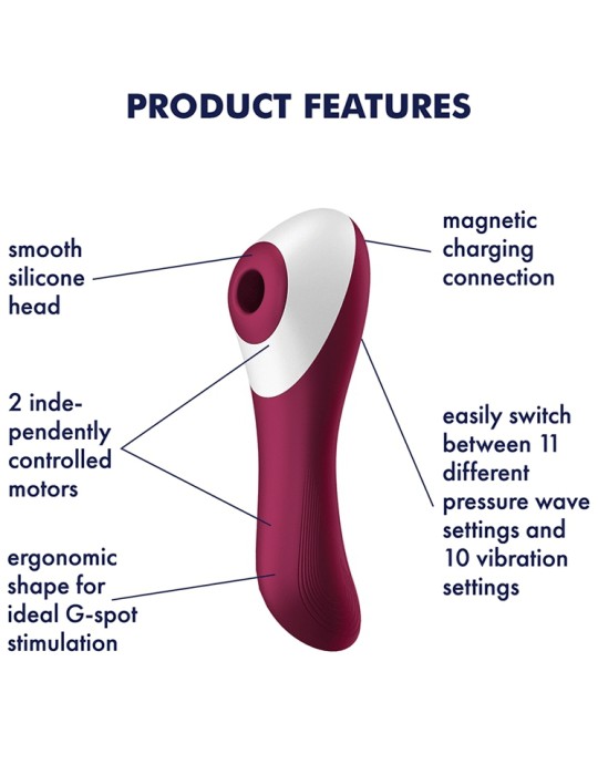 Stimulateur de clitoris DUAL CRUSH Satisfyer 16cm