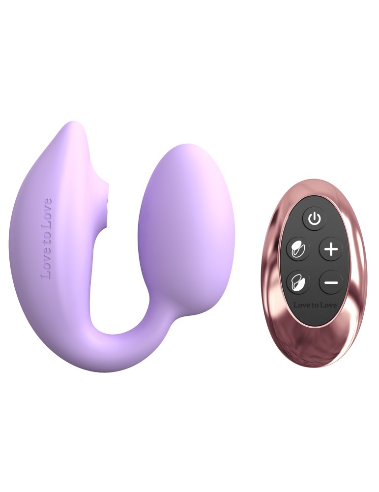 Stimulateur Clitoris et Point G Wonderlover Love to Love Mauve Stimulateur Clitoris et Point G Wonderlover Love to Love Mauve