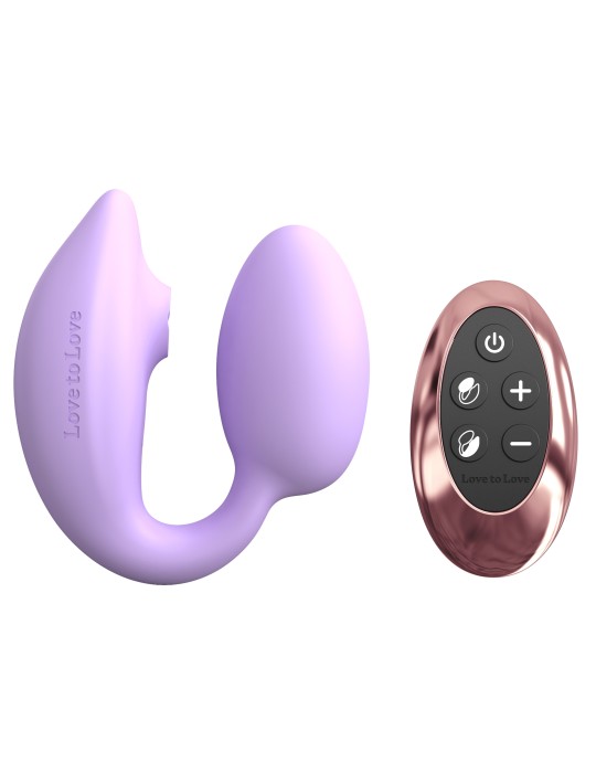 Stimulateur Clitoris et Point G Wonderlover Love to Love Mauve Stimulateur Clitoris et Point G Wonderlover Love to Love Mauve