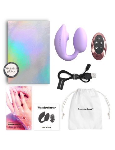 Stimulateur Clitoris et Point G Wonderlover Love to Love Mauve 2