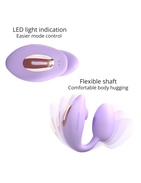 Stimulateur Clitoris et Point G Wonderlover Love to Love Mauve