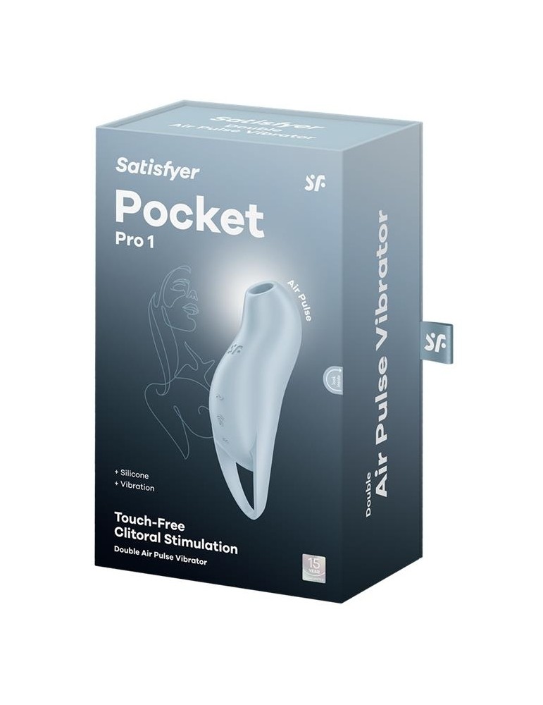 Stimulateur de Clitoris Pocket Pro 1 Bleu