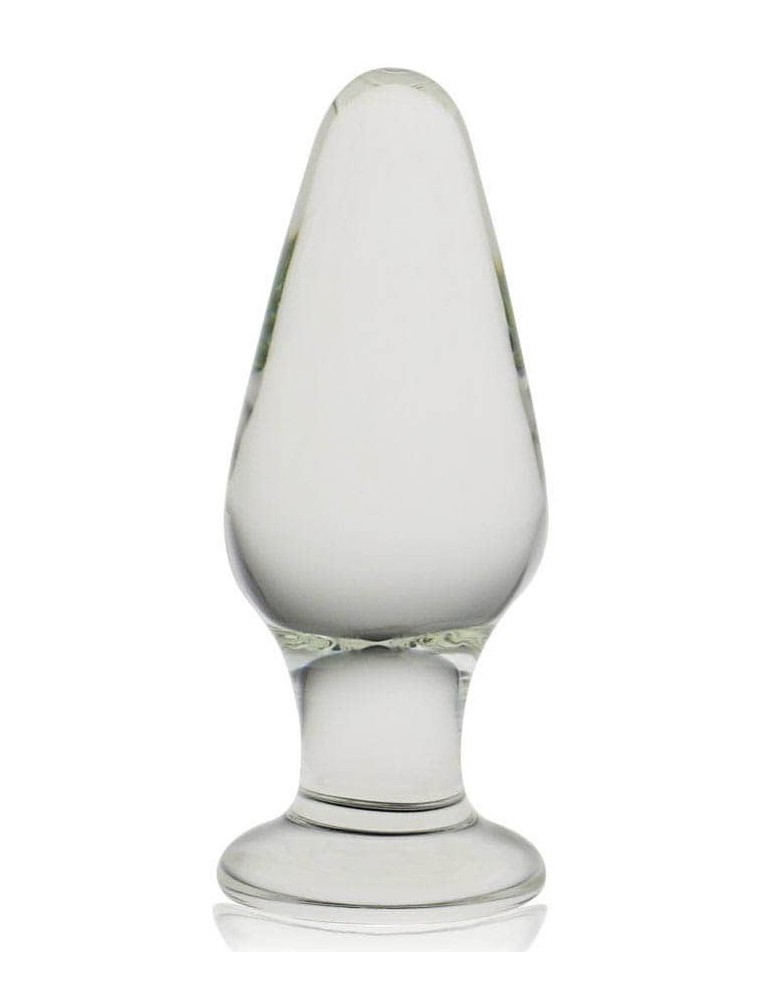 Plug en verre Romance Transparent 9.5 x 3.8cm Plug en verre Romance Transparent 9.5 x 3.8cm