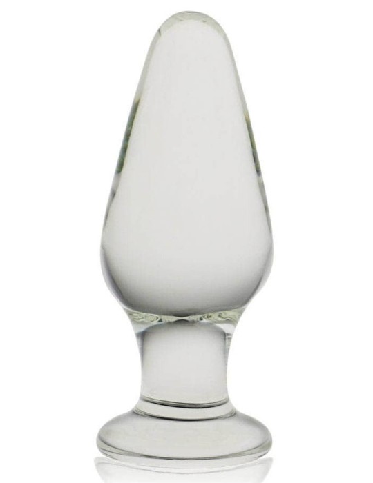 Plug en verre Romance Transparent 9.5 x 3.8cm Plug en verre Romance Transparent 9.5 x 3.8cm