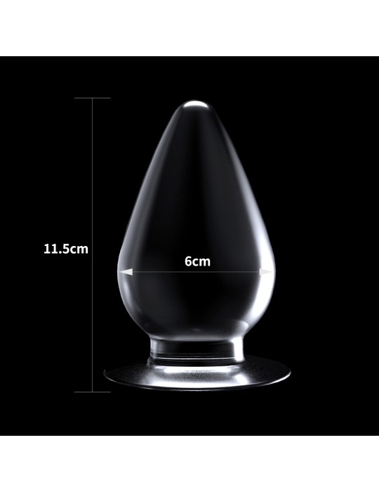 Plug transparent Flawless 10  x 5.5 cm