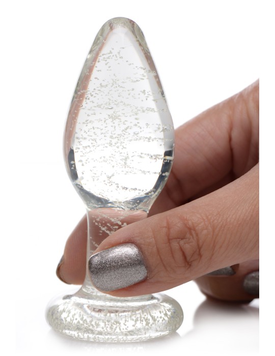 Plug phosphorescent en verre Glow M 8 x 3.4cm