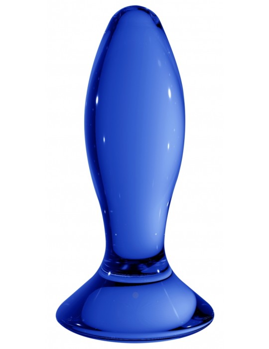 Plug en verre Follower Bleu 9 x 3.5cm Plug en verre Follower Bleu 9 x 3.5cm