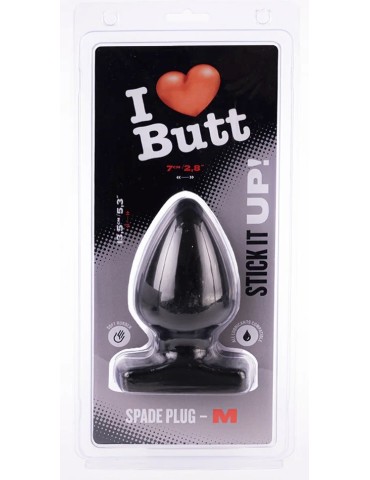 Plug Spade M I Love Butt 11 x 6.7 cm Noir 2