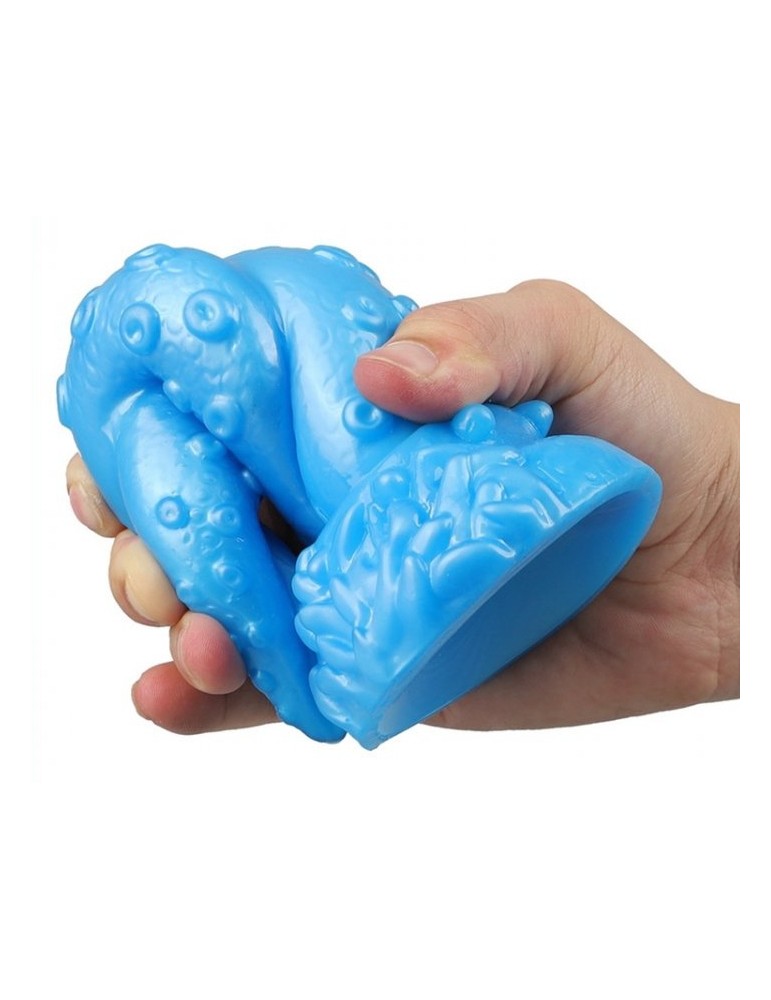 Gode Octopus 15 x 5.5cm Bleu