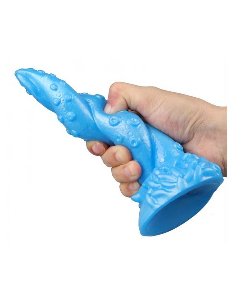 Gode Octopus 15 x 5.5cm Bleu