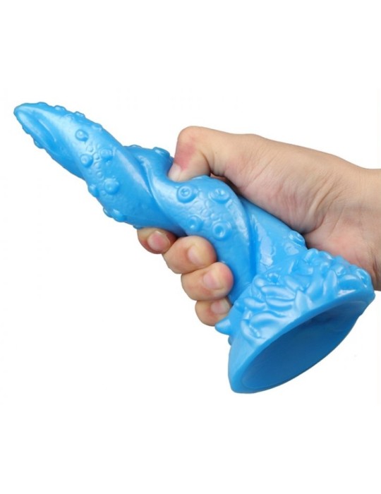 Gode Octopus 15 x 5.5cm Bleu