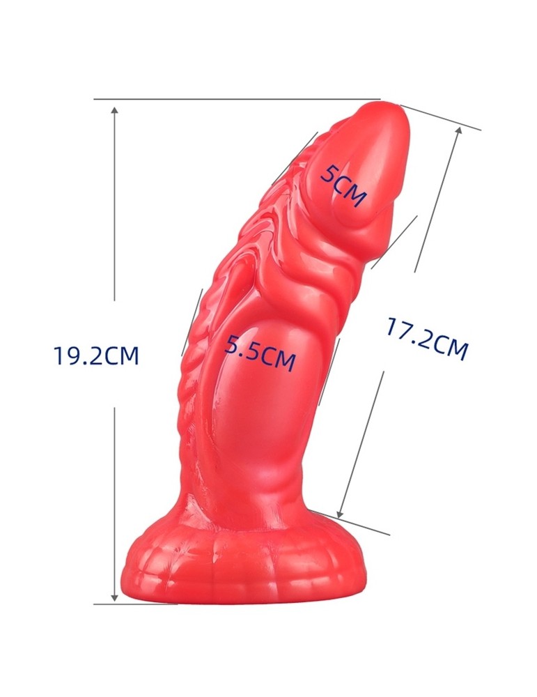 Gode Fantasy Snaky 17 x 5.5cm Rouge