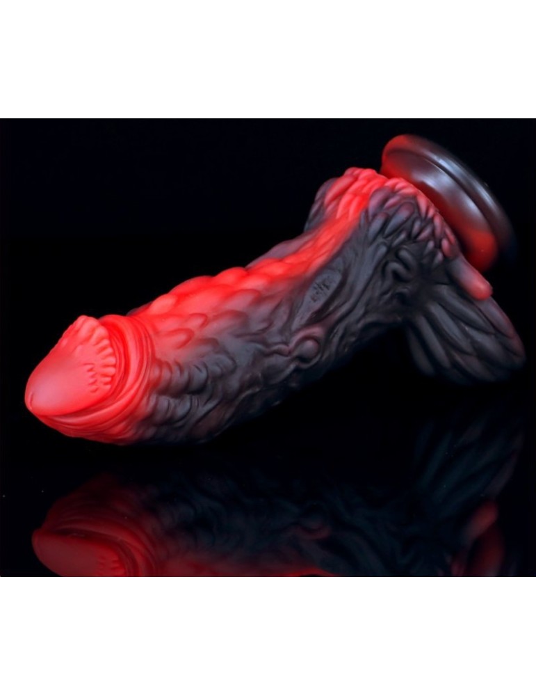Gode Dragon Yong 15 x 5.5cm Noir-Rouge