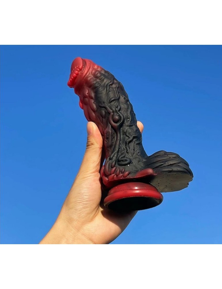 Gode Dragon Yong 15 x 5.5cm Noir-Rouge