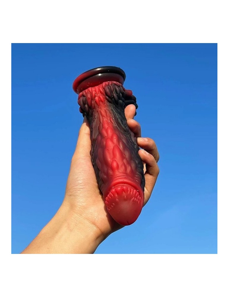 Gode Dragon Yong 15 x 5.5cm Noir-Rouge