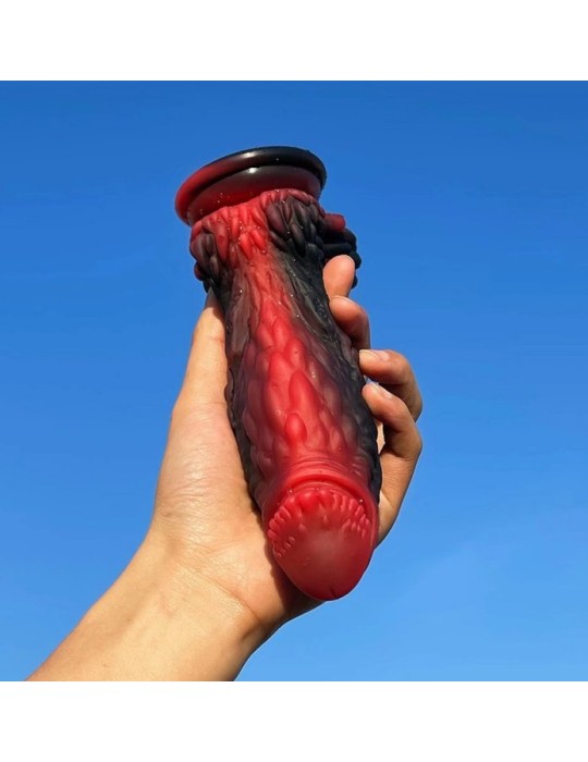 Gode Dragon Yong 15 x 5.5cm Noir-Rouge