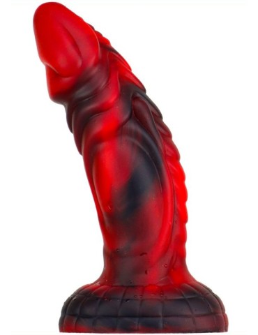 Gode monster Squax 18 x 5.5cm Noir-Rouge