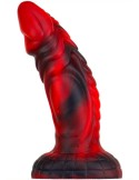 Gode monster Squax 18 x 5.5cm Noir-Rouge