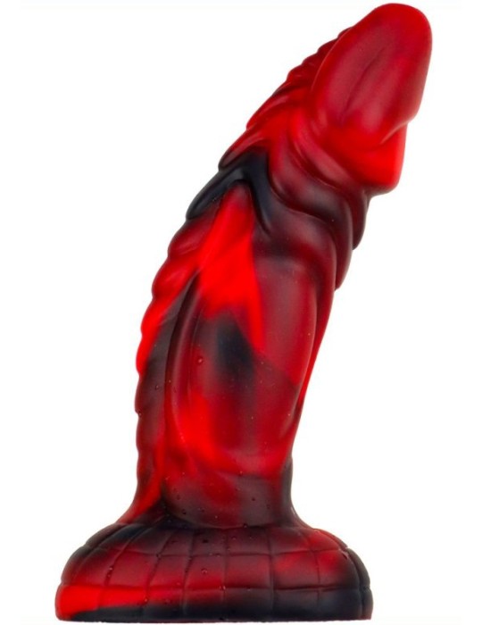 Gode monster Squax 18 x 5.5cm Noir-Rouge