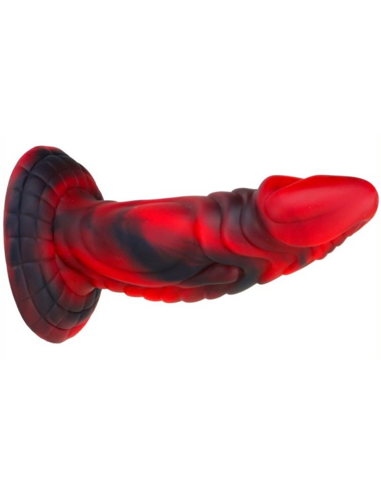 Gode monster Squax 18 x 5.5cm Noir-Rouge