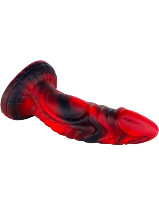Gode monster Squax 18 x 5.5cm Noir-Rouge