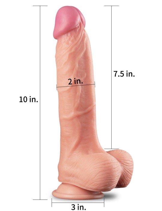 Gode réaliste Uppy King Size Nature Cock 19 x 5cm