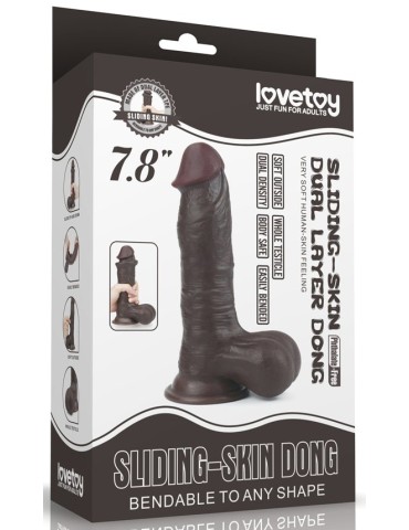 Gode Sliding Skin 15 x 4.8 cm Marron 2