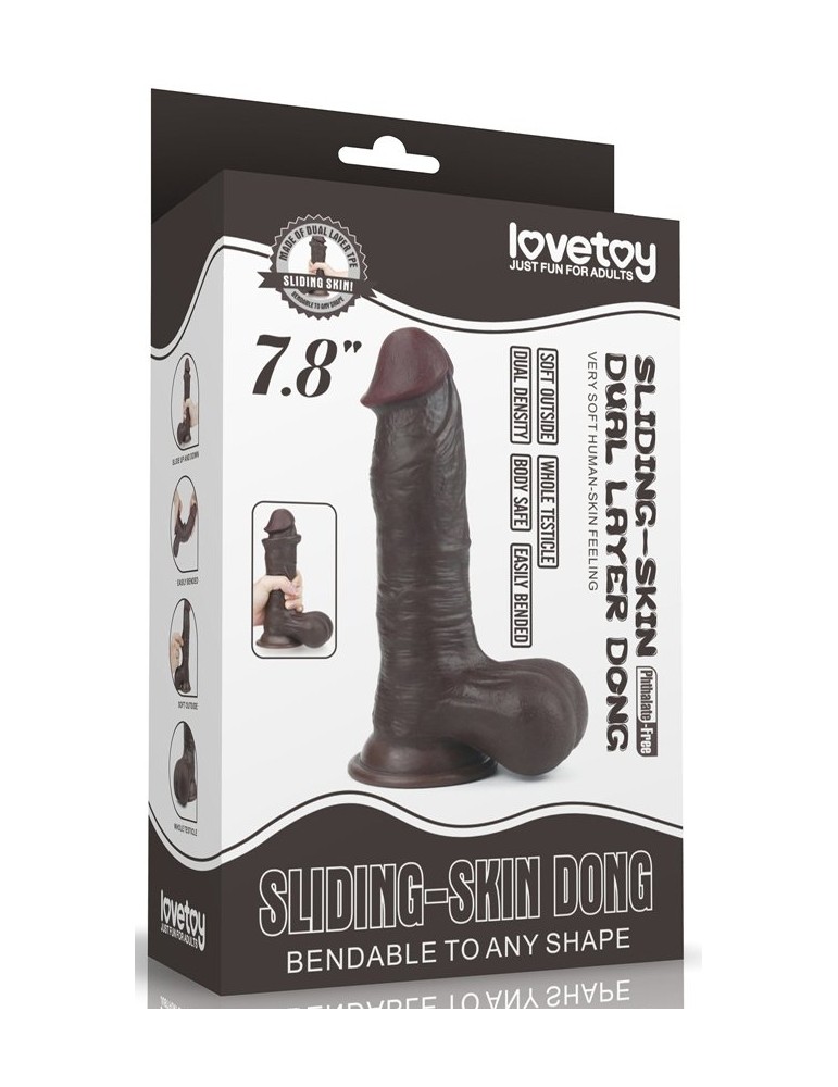 Gode Sliding Skin 15 x 4.8 cm Marron