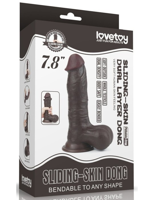 Gode Sliding Skin 15 x 4.8 cm Marron